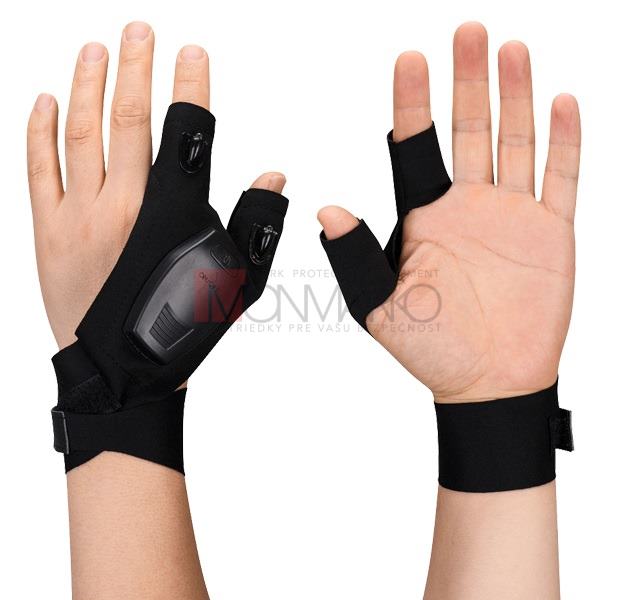 Dobíjacie svetelné rukavice LED 