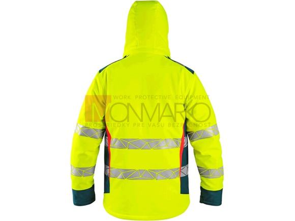 Softshell bunda BEDFORD 2v1, výstražná