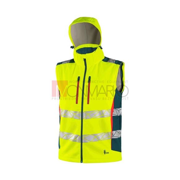 Softshell bunda BEDFORD 2v1, výstražná